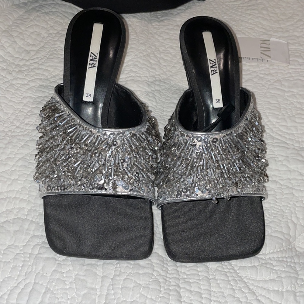 Zara Sparkly Sandals NWTO
